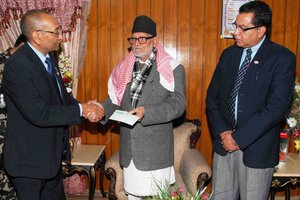 PM receive Donation from Nepal Airlines Corporation