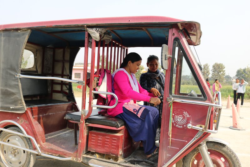 1.Affordable loan facilities and Electric rikshaw driving training availed to females.JPG