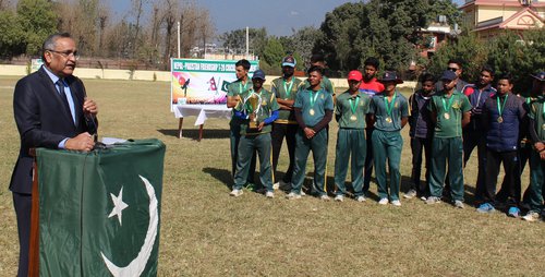 4-Ambassador of Pakistan address during Nepal Pakistan Friendship T-20 cricket tournament 2017 (1).jpg