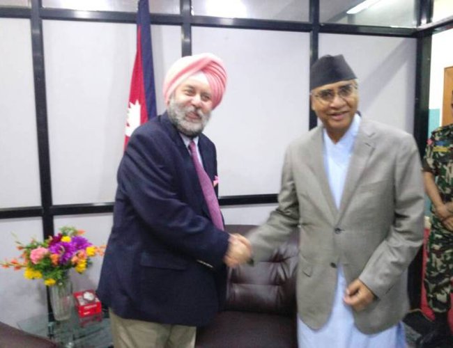 Amb Puri calls On PM Deuba1.jpg