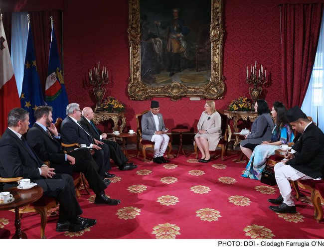 Ambassador Dr.Subedi meeting with President.jpg