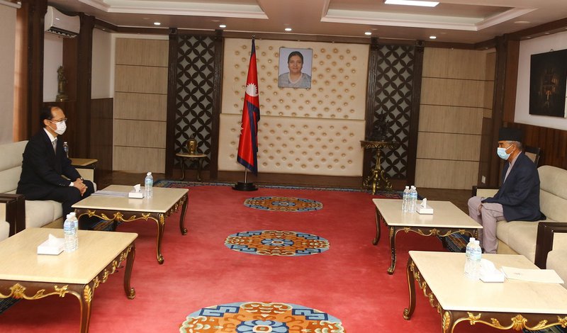 Ambassador Kikuta paid a courtesy call on  PM Deuba2.jpg