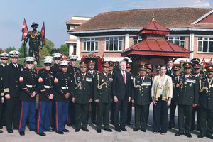 COAS General Chhetri and U.S. Secretary of Navy Ray Mabus Unveils Memorial