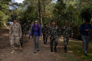 COAS General Chhetri and the U.S. Ambassador Taplitz Inspected Training