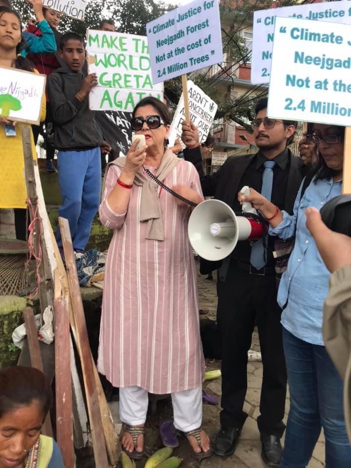 Chanda Rana at Swiss Embassy protest.jpg