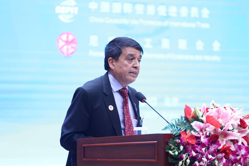 Chandra Dhakal addresing China 2023.jpg