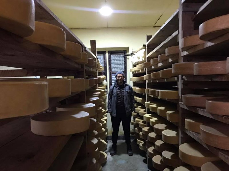 Cheese storage and author.jpg