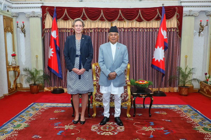 EU ambassador to Nepal presented credential to president .jpg