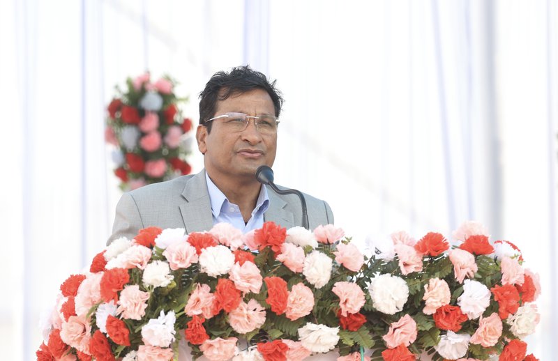 Energy minister basnet in Inaruwa.jpg