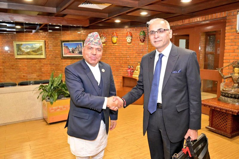 Foregin Secretary Paudyal Welcome Kwatra.jpg