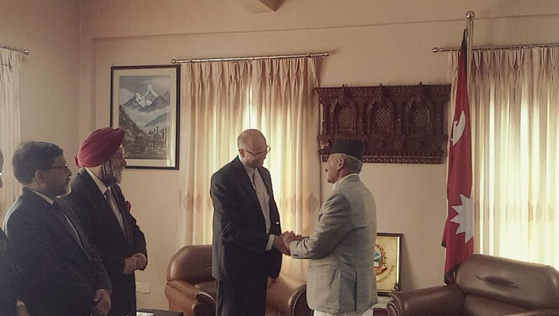 Foreign minsiter Gyawali with Indian foreign Secretary.jpg