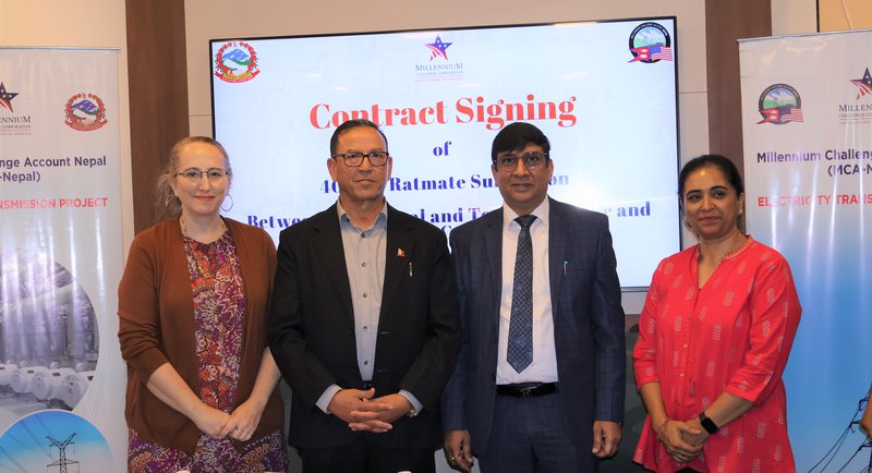 From let to right - Diane L Francisco, RCD, MCC, Khadga B Bisht, ED, MCA-Nepal, Rajiv Agarwal, Director-Commercial, TEECL and Shalini Tripathi, DED, MCA-Nepal.JPG