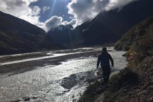 Gyalbu carrying cultures out to the kharka... — with Chese Gyalbu Langtang..jpg