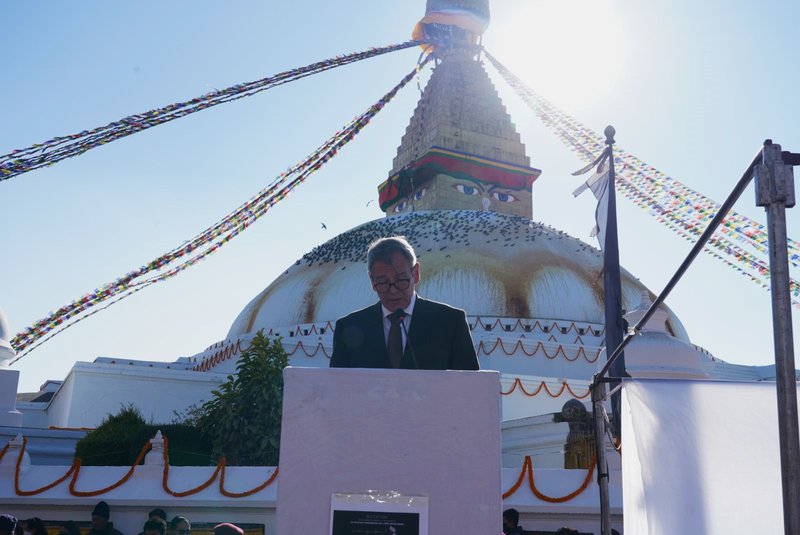 H.E Dr Thomas Prinz, German Ambassador to Nepal speaking at the ceremony.jpeg