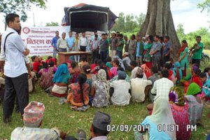 HBL employees distributed relief materials