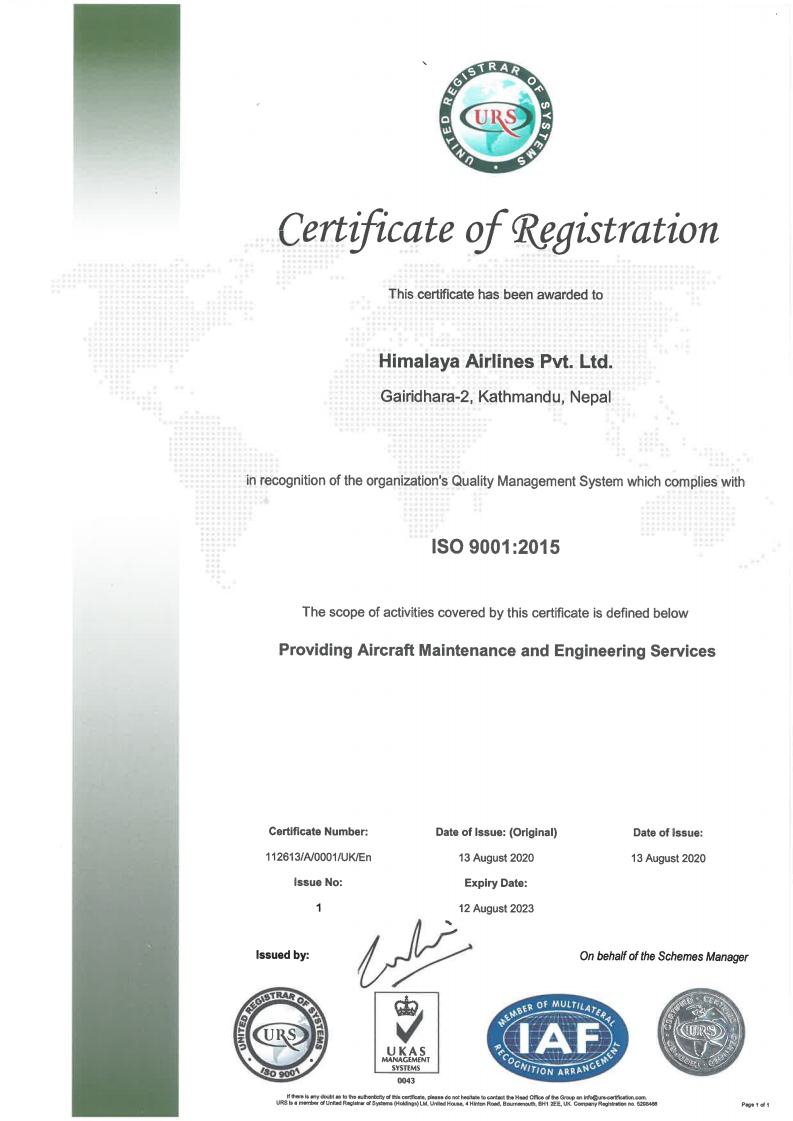 Himalaya Airlines ISo Certificate.jpg