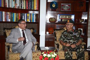 Indian Ambassador Rae Calls On COAS Chhetri