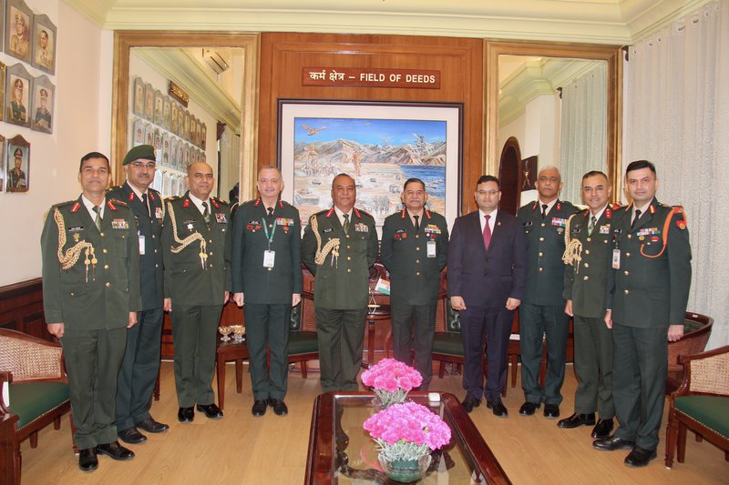 Indian Army COAS and Staff with Charges De Affairs Nep Embassy Dr Surendra Thapa.jpg