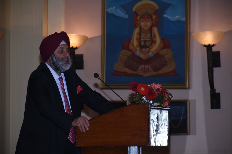 Indian ambassador Puri addressing the program.jpg