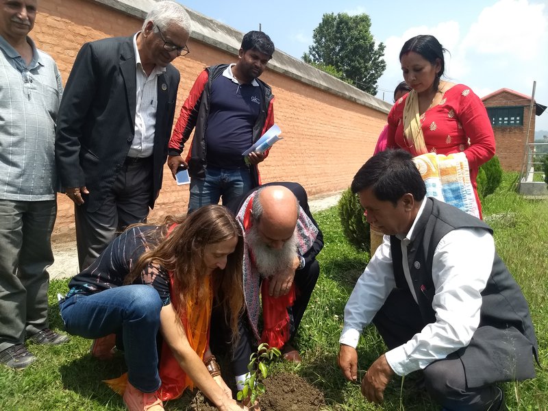 Israeli Ambassador to Nepal Omar planting a tree.jpg