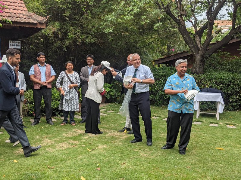 Israeli ambassador to Nepal Hanan Goder at reception.jpg