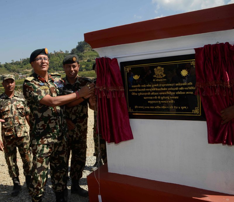 Lt General Purna Chandra Thapa in site.jpg