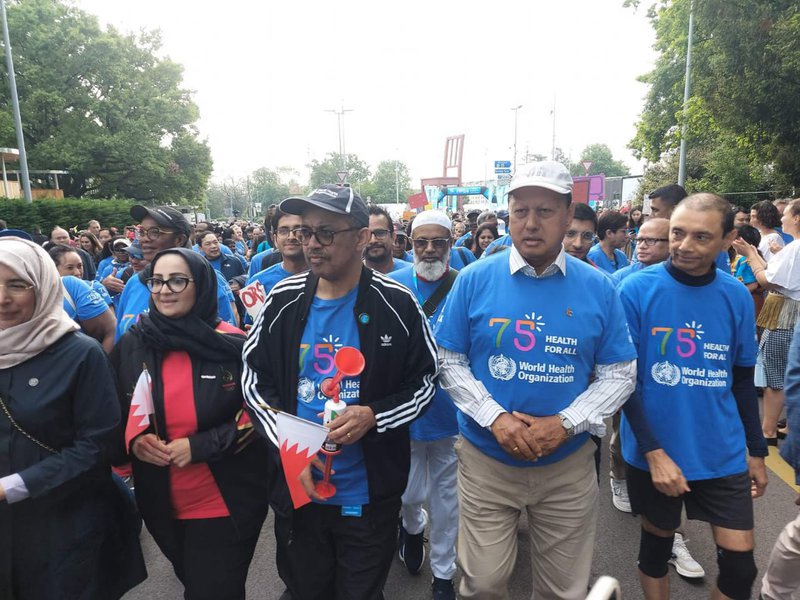 Minister basnet in Geneva takin part in race.jpg