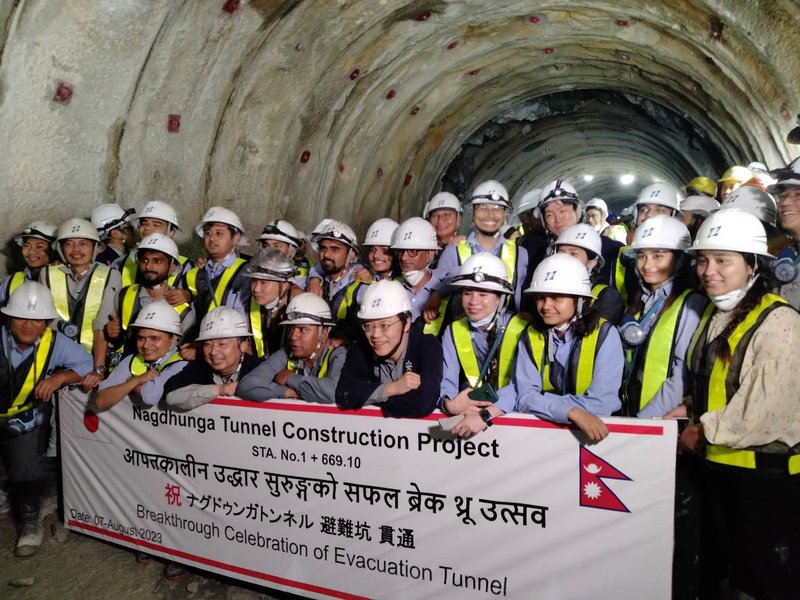 Nagdhunga Tunnel Breakthrough 1.jpg