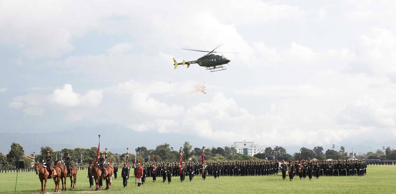 Nepal Army flower at Tundikhel.jpg