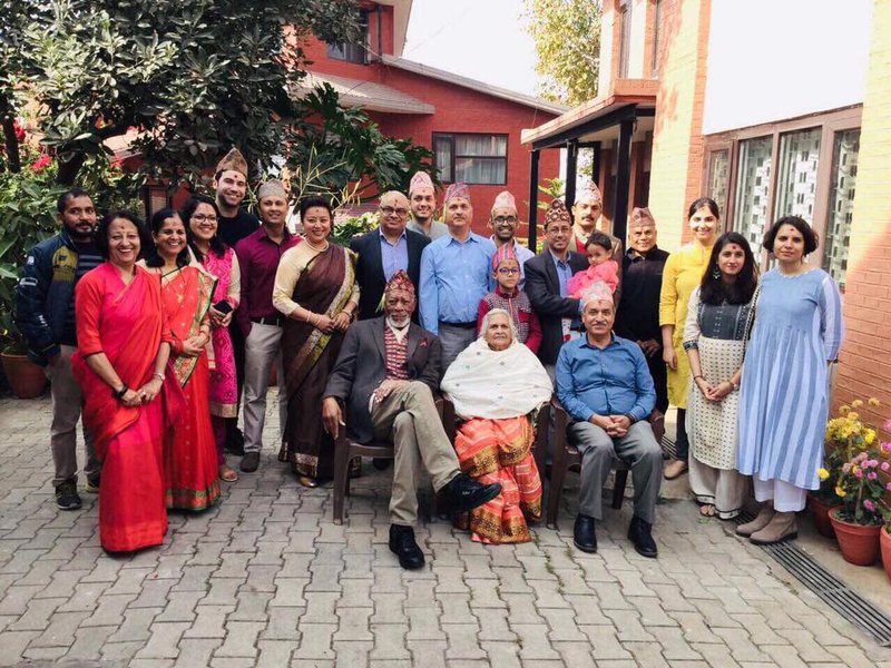 Oscar winner with Asutosh Panta and his family.jpg