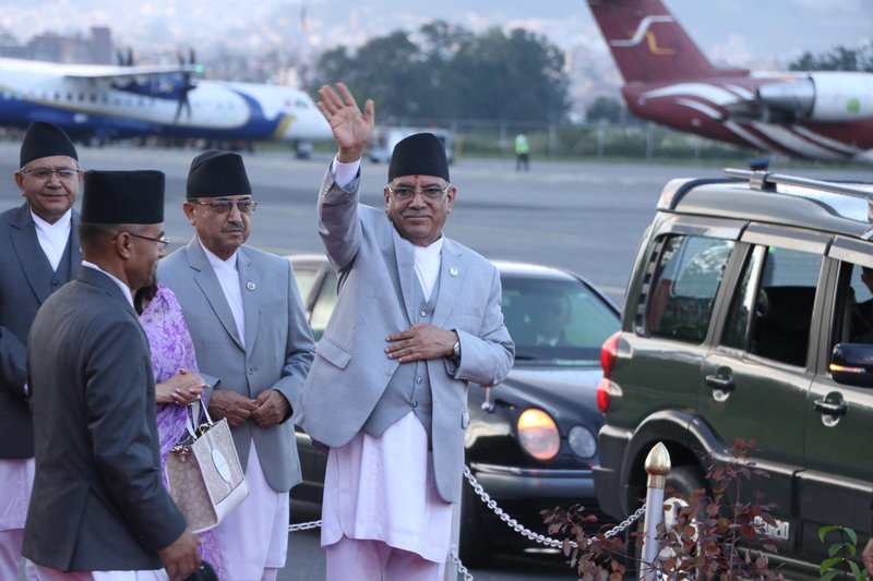 PM Prachanda at TIA.jpg