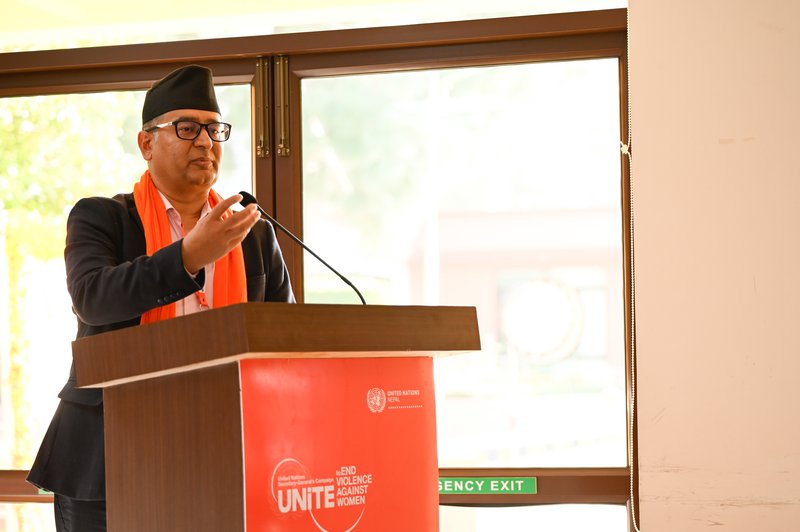 Photo 4_ Mr. Anil Pokhrel, Chief Executive of NDRRMA, delivering closing remarks, highlighting key takeaways and the way forward.jpg
