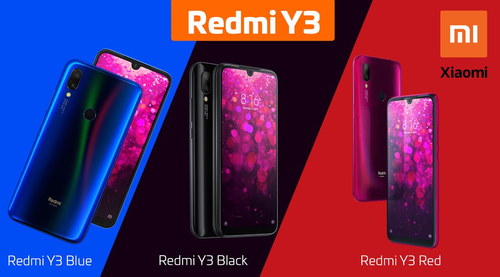 Red redmi y3 sales