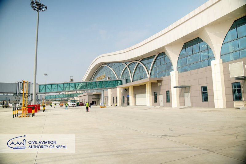 Pokhara Internatioal Airport landing chinese plane.jpg