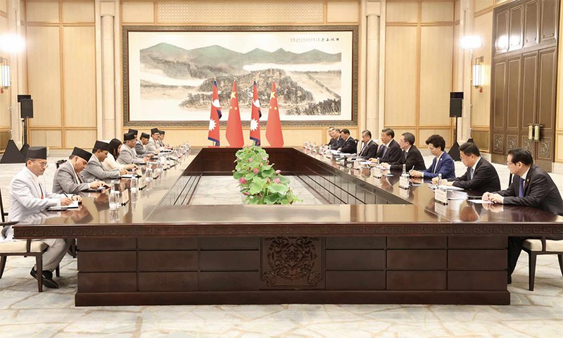 Prachanda-xi- bilaterial meeting.jpg