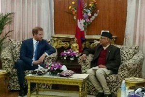 Prince Harry arrives in Kathmandu