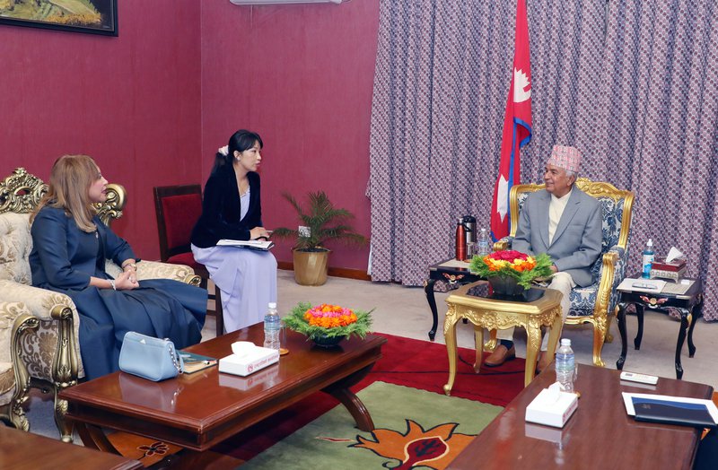 UN Resident Coordinator Hanaa Singer-Hamdy paid a courtesy call on Rt. Honorable President Ramchandra Paudel.. (1).jpeg
