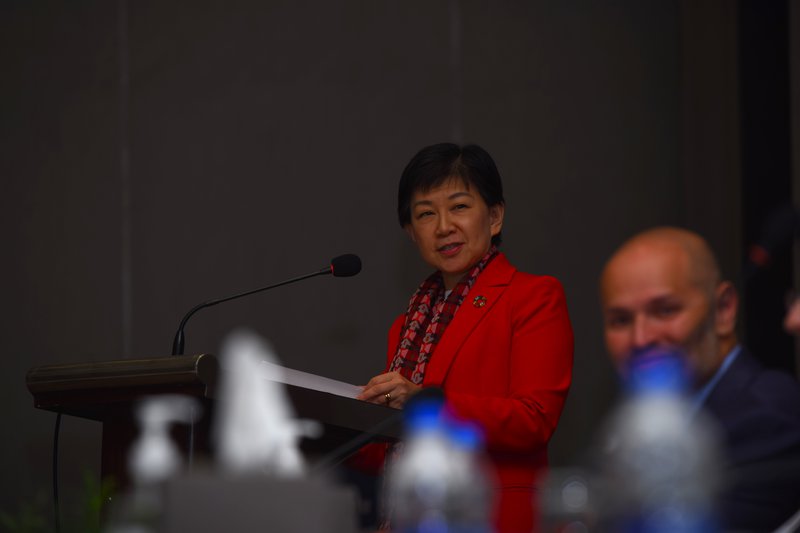 USG and High Representative for Disarmament Affairs Ms Izumi Nakamitsu speaking at the Asia Pacific Regional Preparatory Meeting on RevCon4 of the UNPoA on SALW in Kathmandu.jpg