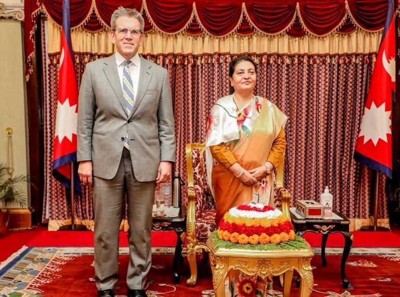 US Ambassador to Nepal Presented his letter of credince.jpg