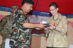 US Ambassadors Handed Over Riverine Boats to Nepal Army