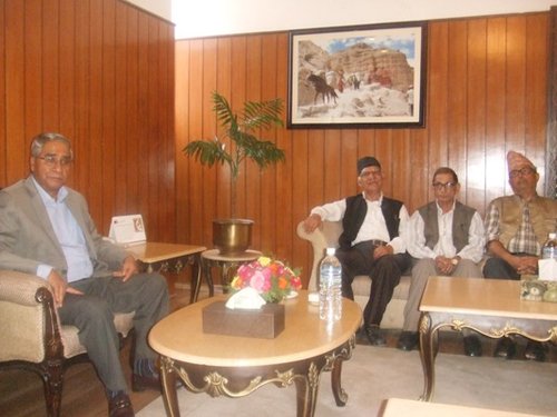 Upper Karnali PM Deuba and Mohan Baidya.jpg