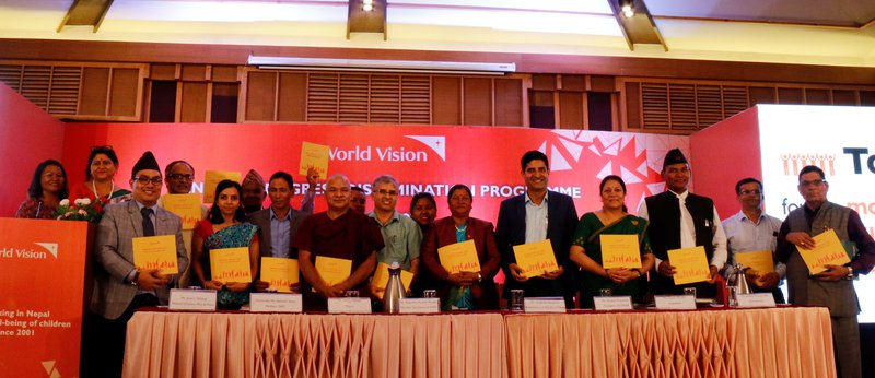 WVIN Country Director along with distinguished guests jointly launch the report at the event..jpg