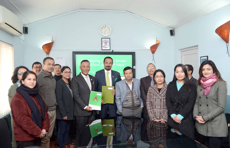 WWF Nepal and Nabil Bank Team at the MoU signing ceremony.JPG