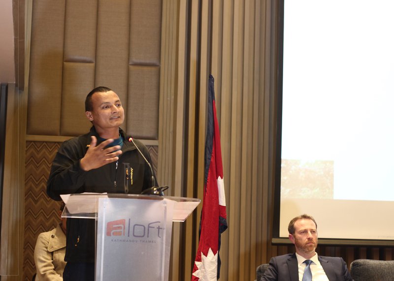 Winner, Mr. Dipendra Karki Speaking after receiving the Award.jpg