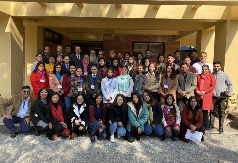 Youth Volunteers with the UN Resident Coordinator, the Ambassadors of the German and Israel Embassies and the European Union Delegation to Nepal..JPG